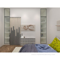 Wooden sliding door bedroom furniture walk in wardrobe